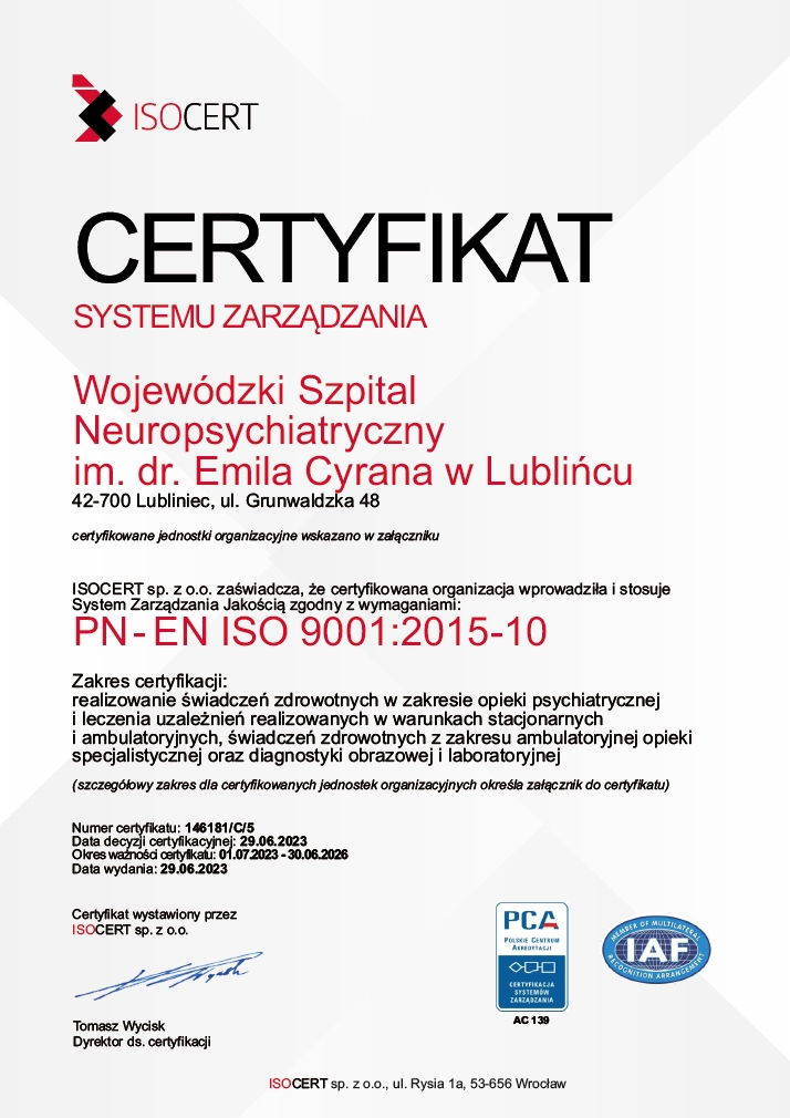 WSNLC certyfikat j. polski