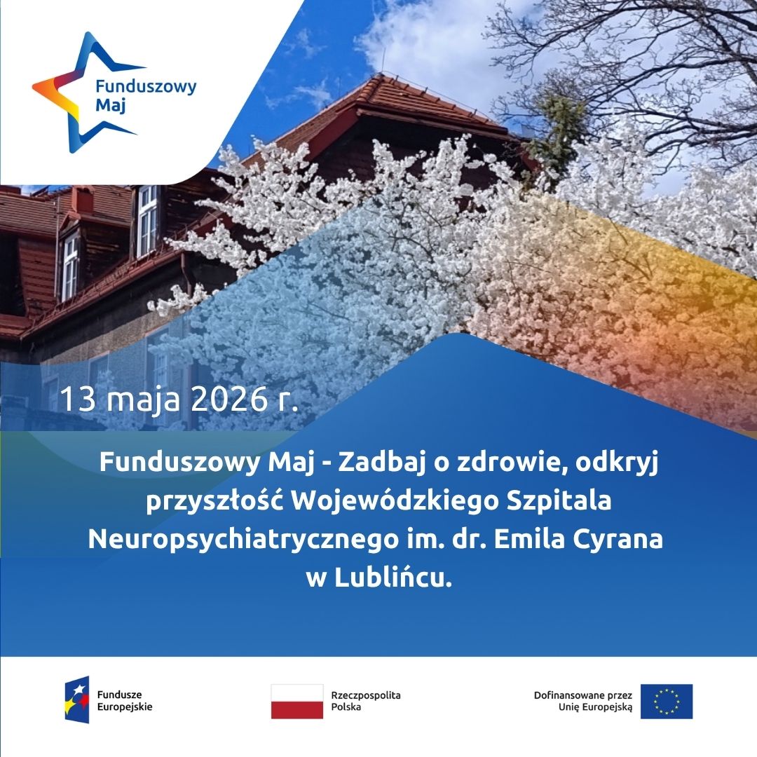 Aktualności Dyrekcja wraz z personelem naszego Szpitala wzięła udział w obchodach Święta Konstytucji 3 Maja. Uroczystości były okazją do wspólnego uczczenia jednego z najważniejszych wydarzeń w historii Polski oraz złożenia kwiatów jako wyrazu pamięci i szacunku wobec narodowych wartości i tradycji. Informacja o wydarzeniu Funduszowy Maj Funduszowy Maj już 13 maja w naszym Szpitalu
